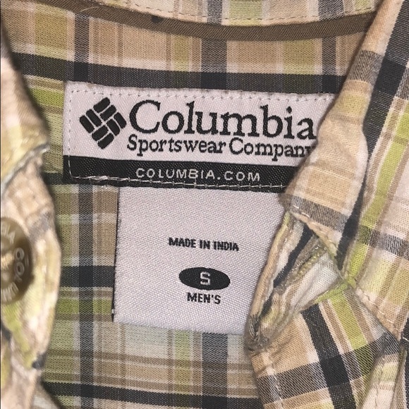 Columbia size S short sleeve plaid button down - Picture 4 of 8